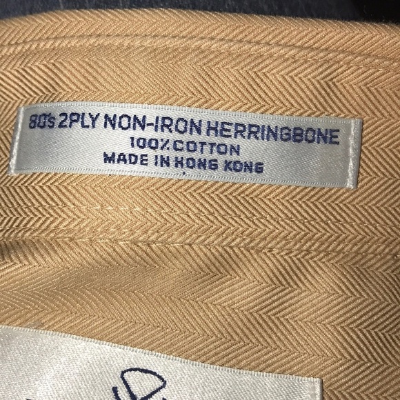 ENRO Tan Long Sleeve Button Down Shirt 32-33 - Picture 6 of 6
